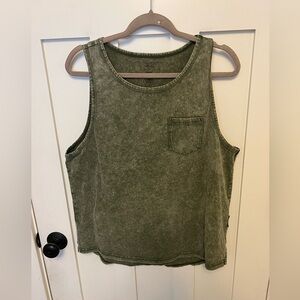 Little Bipsy Acid Wash Tank - Green Mens Size Small